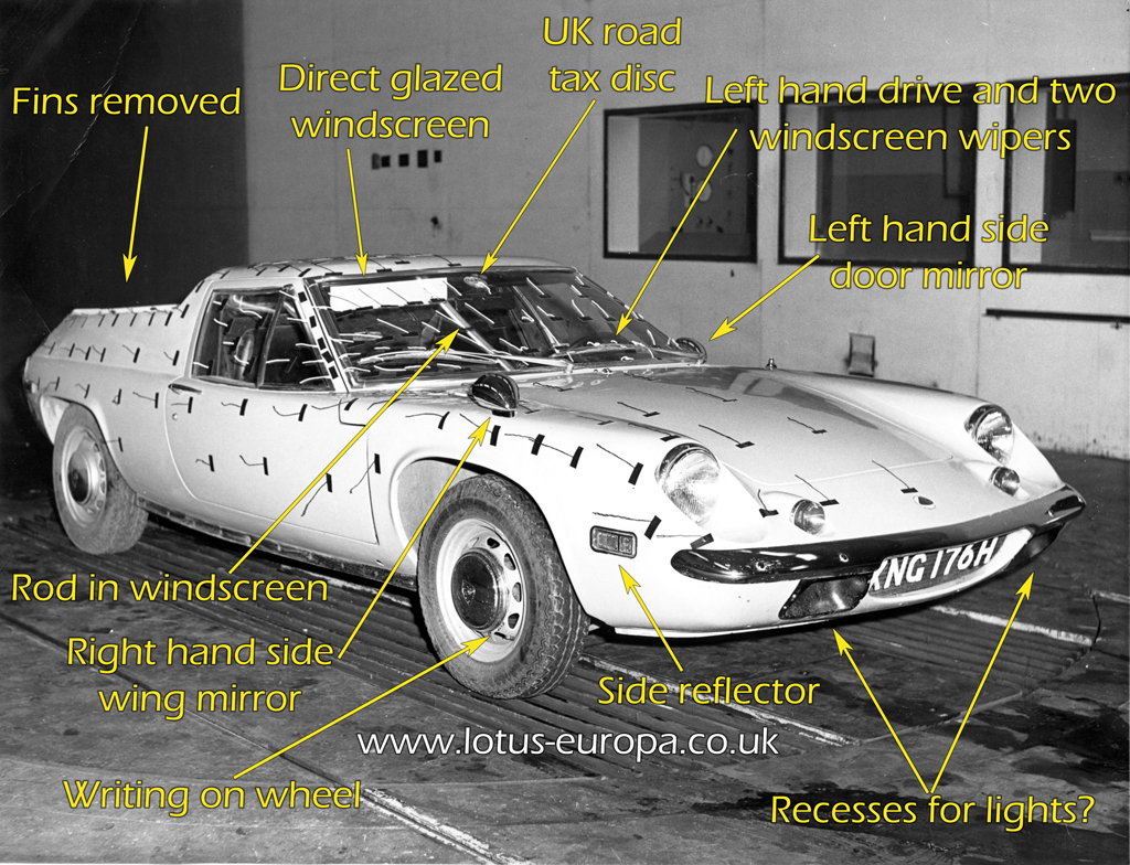 Lotus Europa S2 front view details